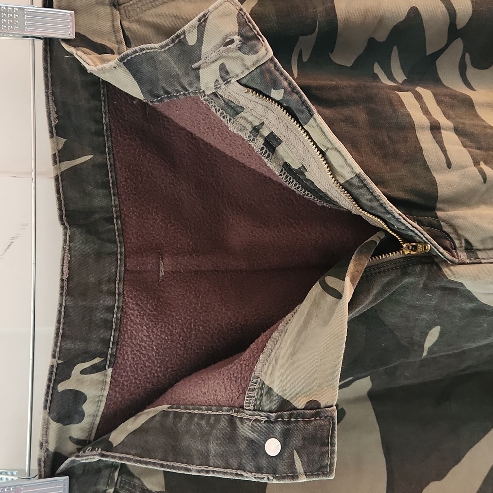 Wrangler Camo fleece lined cargo pants Mens 36 x 30 - Picture 6 of 10